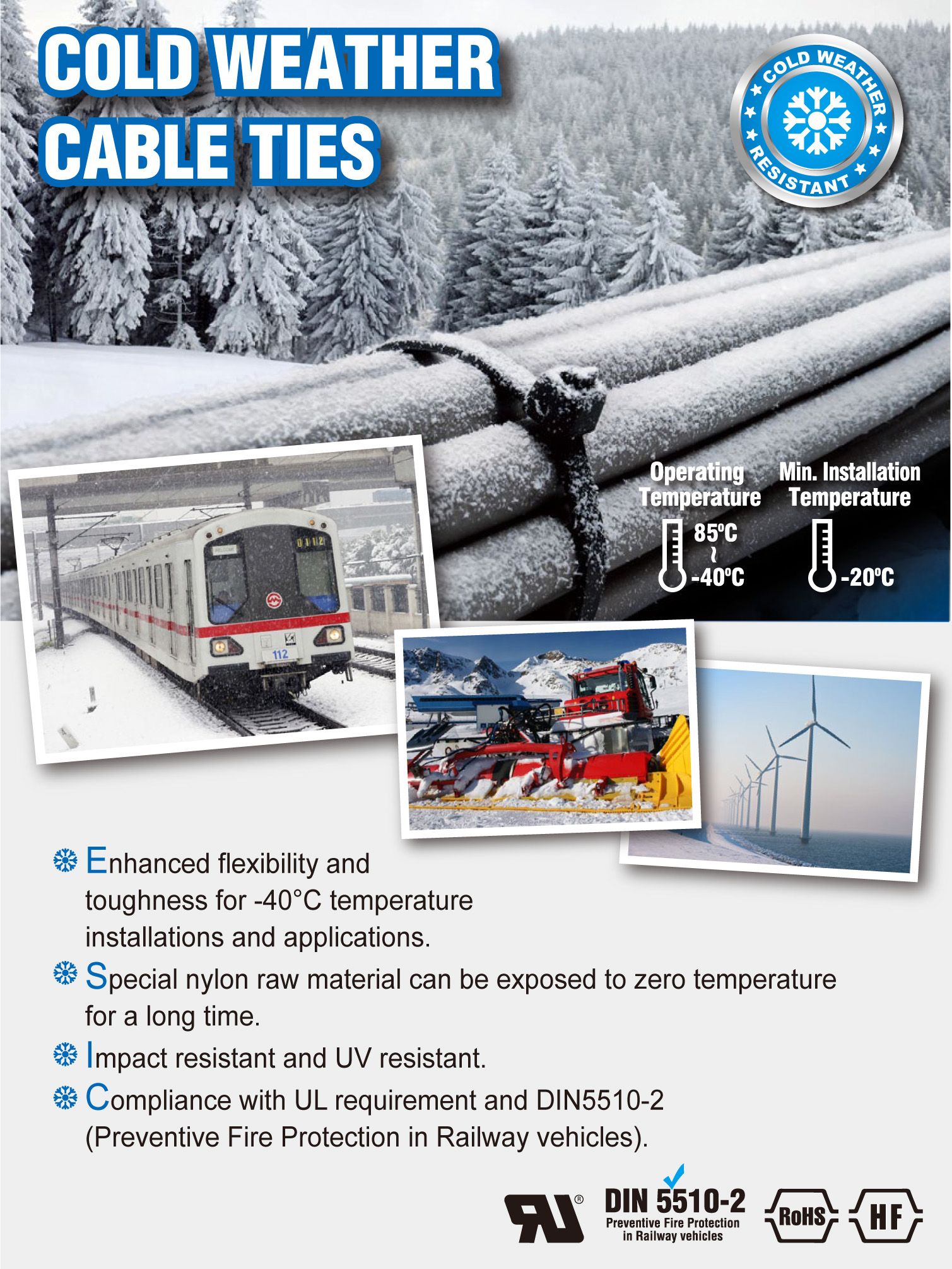 Features and Applications of Cold Weather Cable Ties